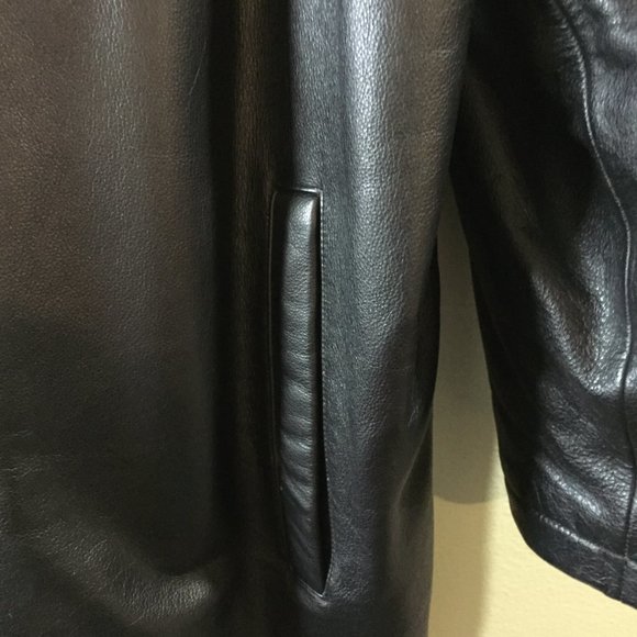 Dockers Jackets & Coats Dockers Black Leather Mens 2xl Jacket